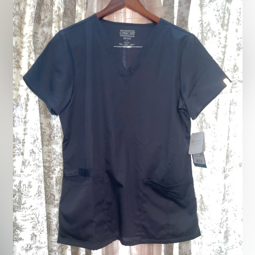 NWT Cherokee Workwear WW FLEX gray scrub top